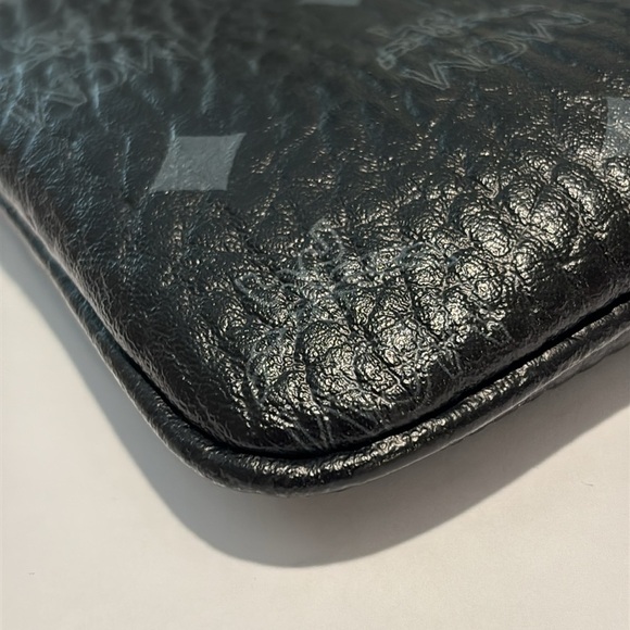 Pre-loved MCM Black Visetos Monogram Pouch Bag - Picture 7 of 12